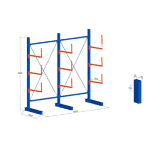 Cantilever Neuf – Rayonnage Industriel Charges Longues