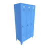 3-door locker, blue - second-hand