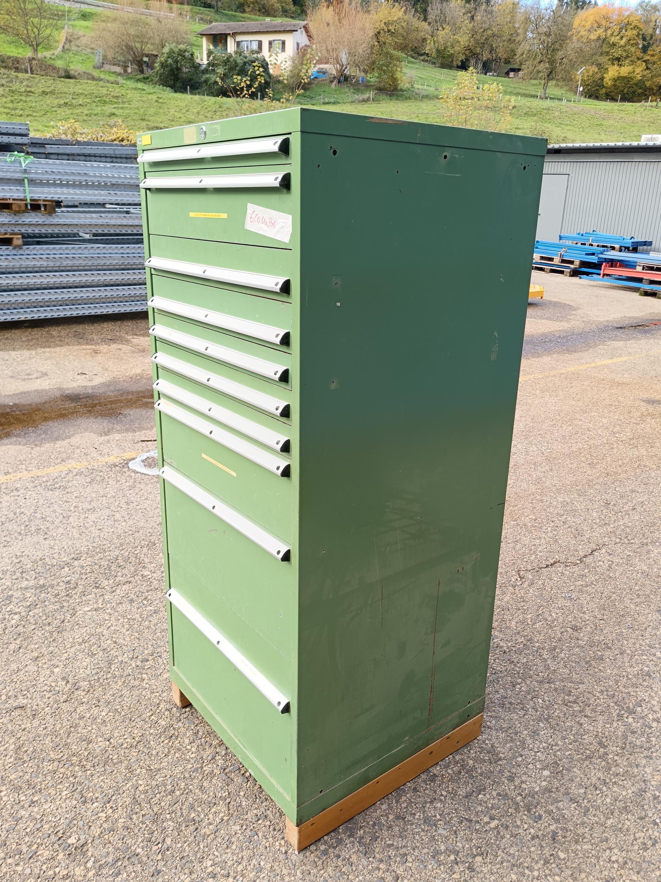 Layette Lista – 10 tiroirs, 71x70x172 cm, vert – occasion – Image 2
