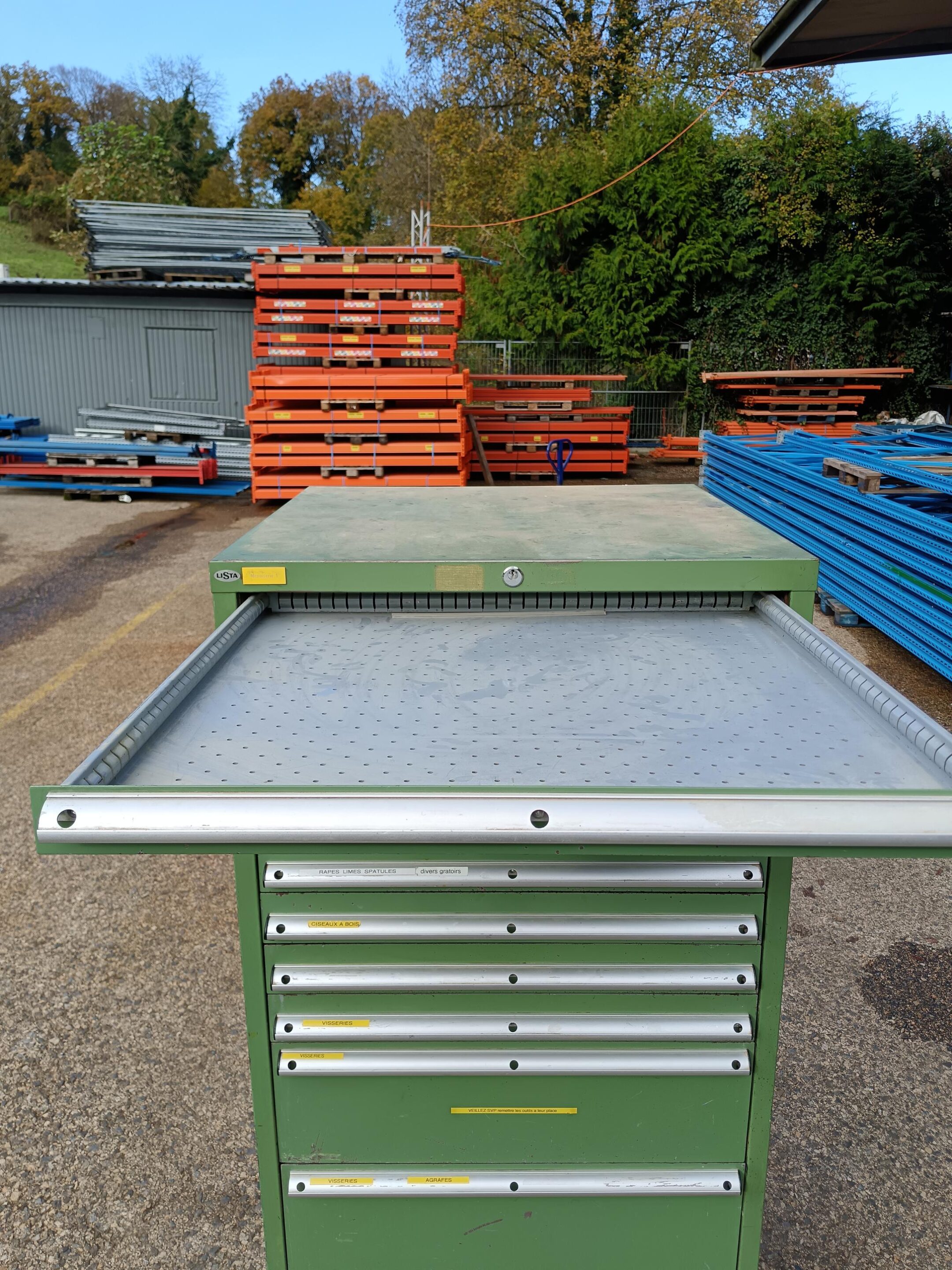 Layette Lista – 10 tiroirs, 71x70x172 cm, vert – occasion – Image 4