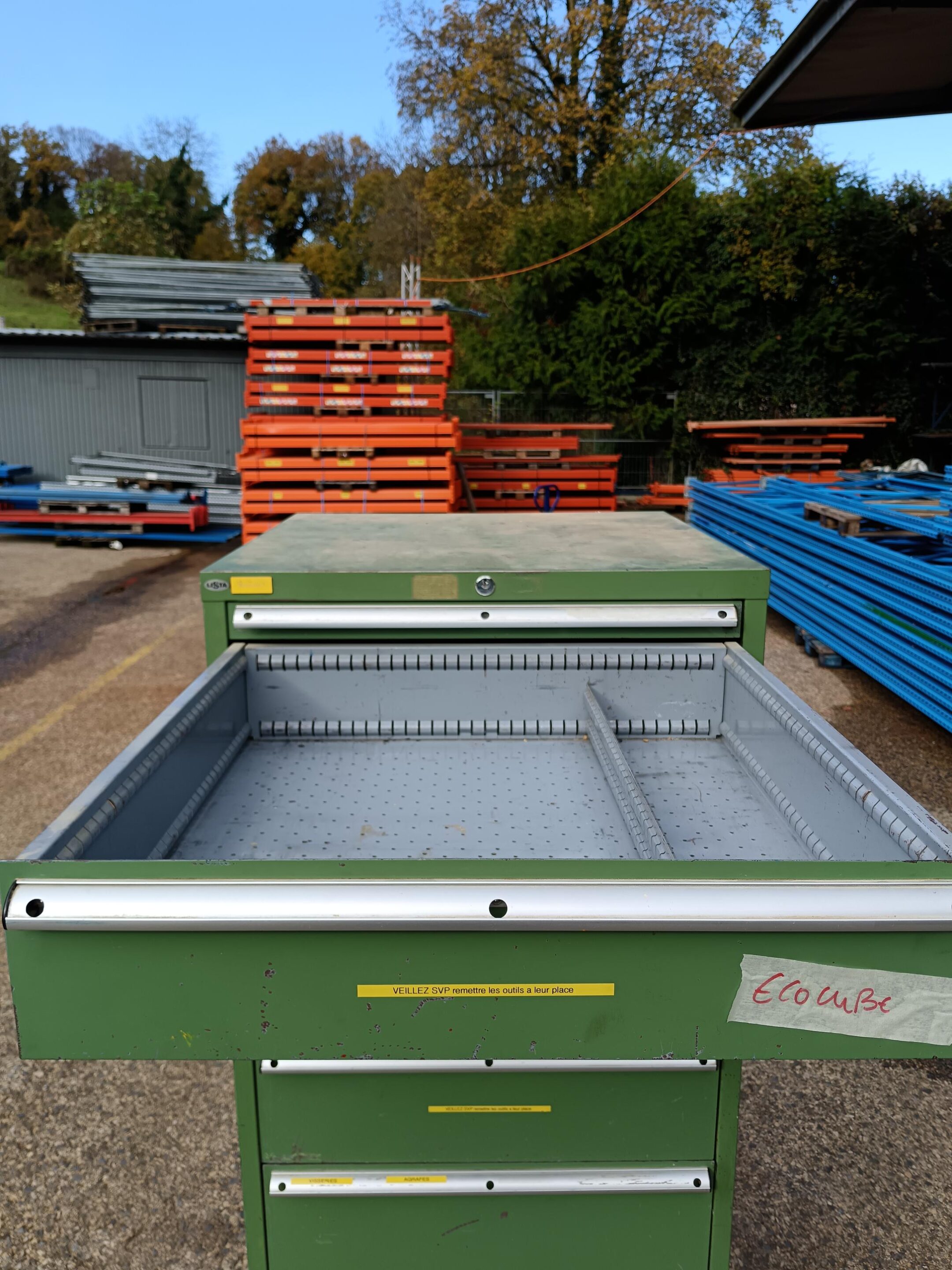 Layette Lista – 10 tiroirs, 71x70x172 cm, vert – occasion – Image 5