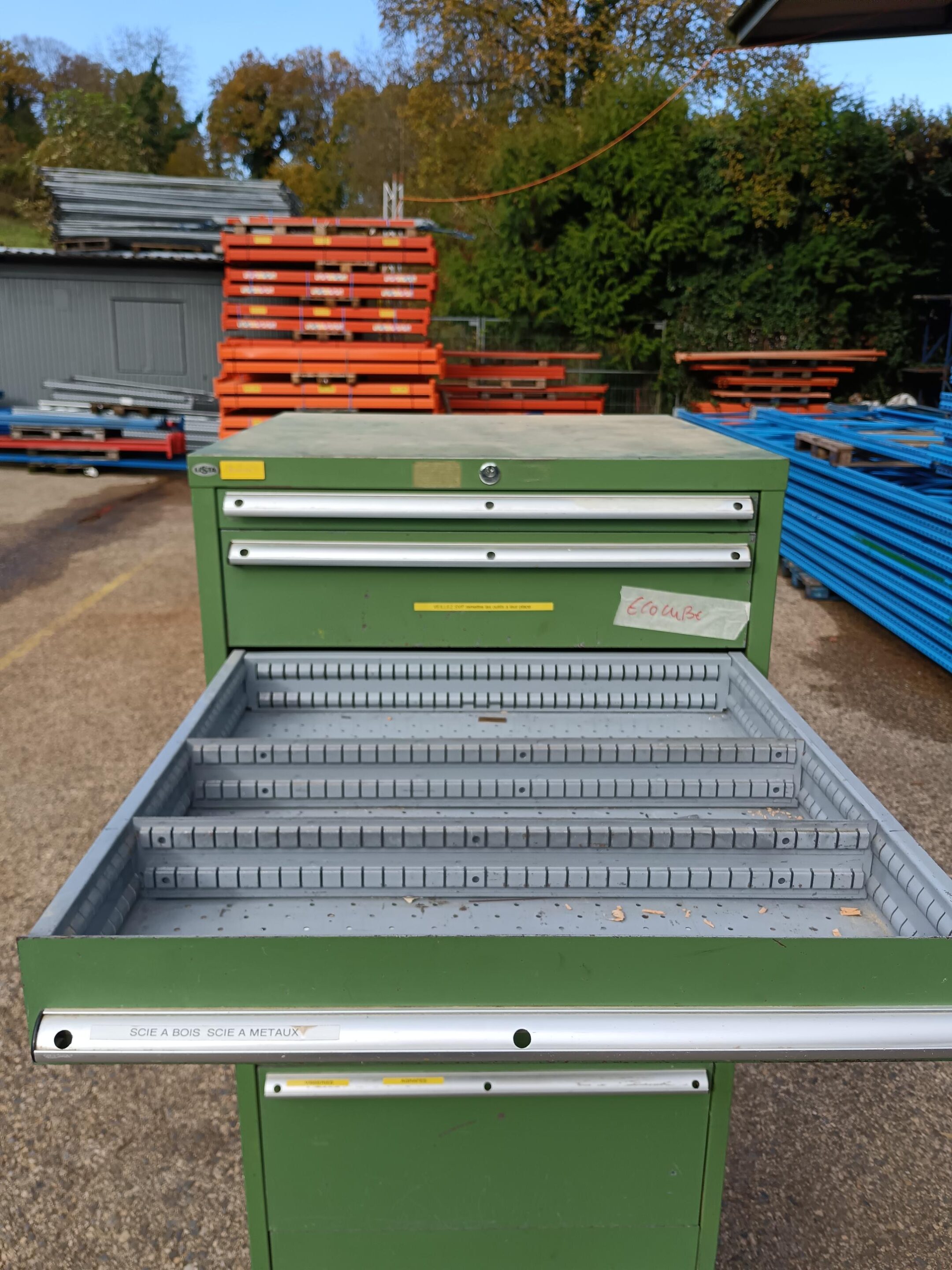 Layette Lista – 10 tiroirs, 71x70x172 cm, vert – occasion – Image 6