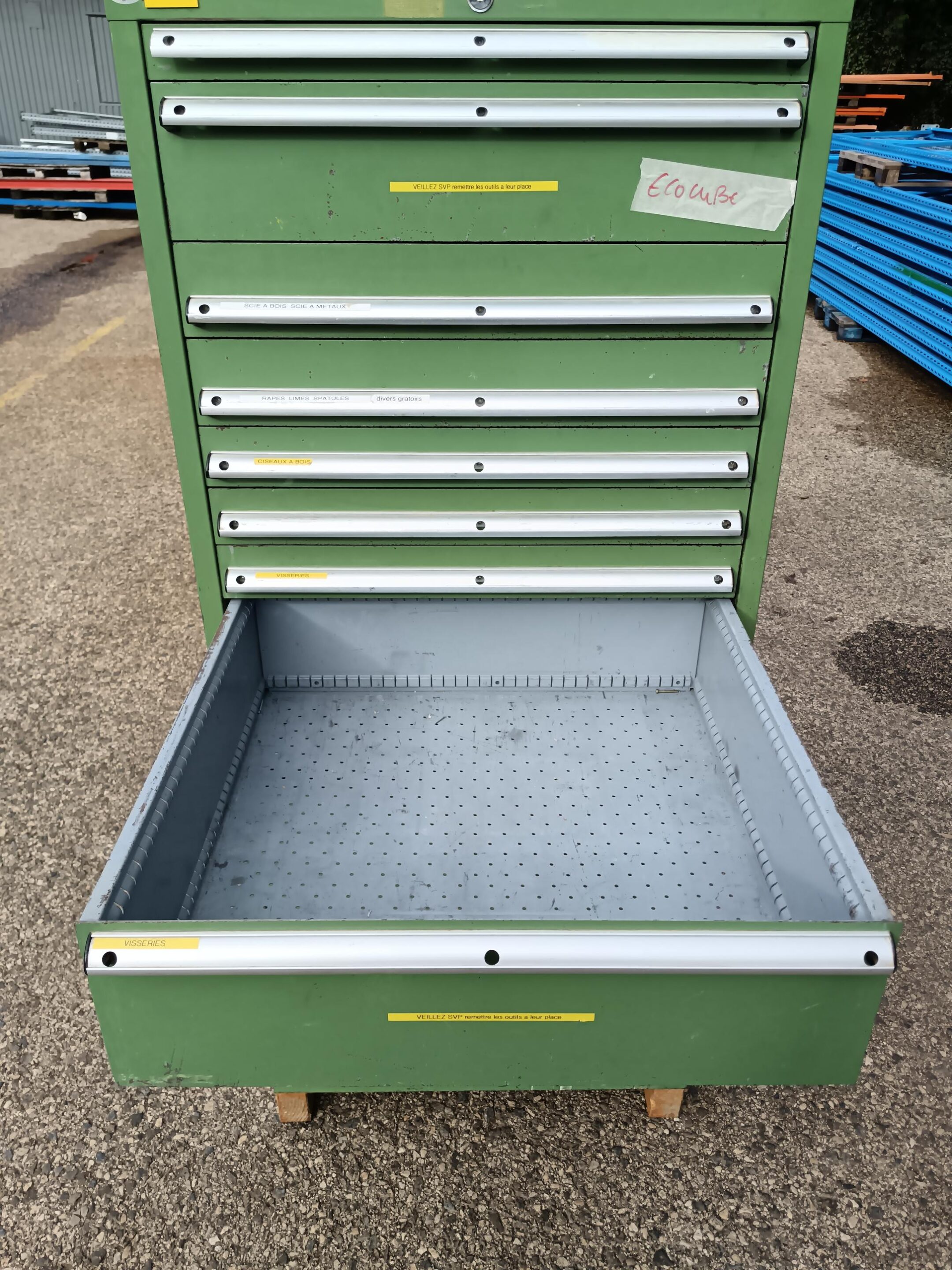 Layette Lista – 10 tiroirs, 71x70x172 cm, vert – occasion – Image 8