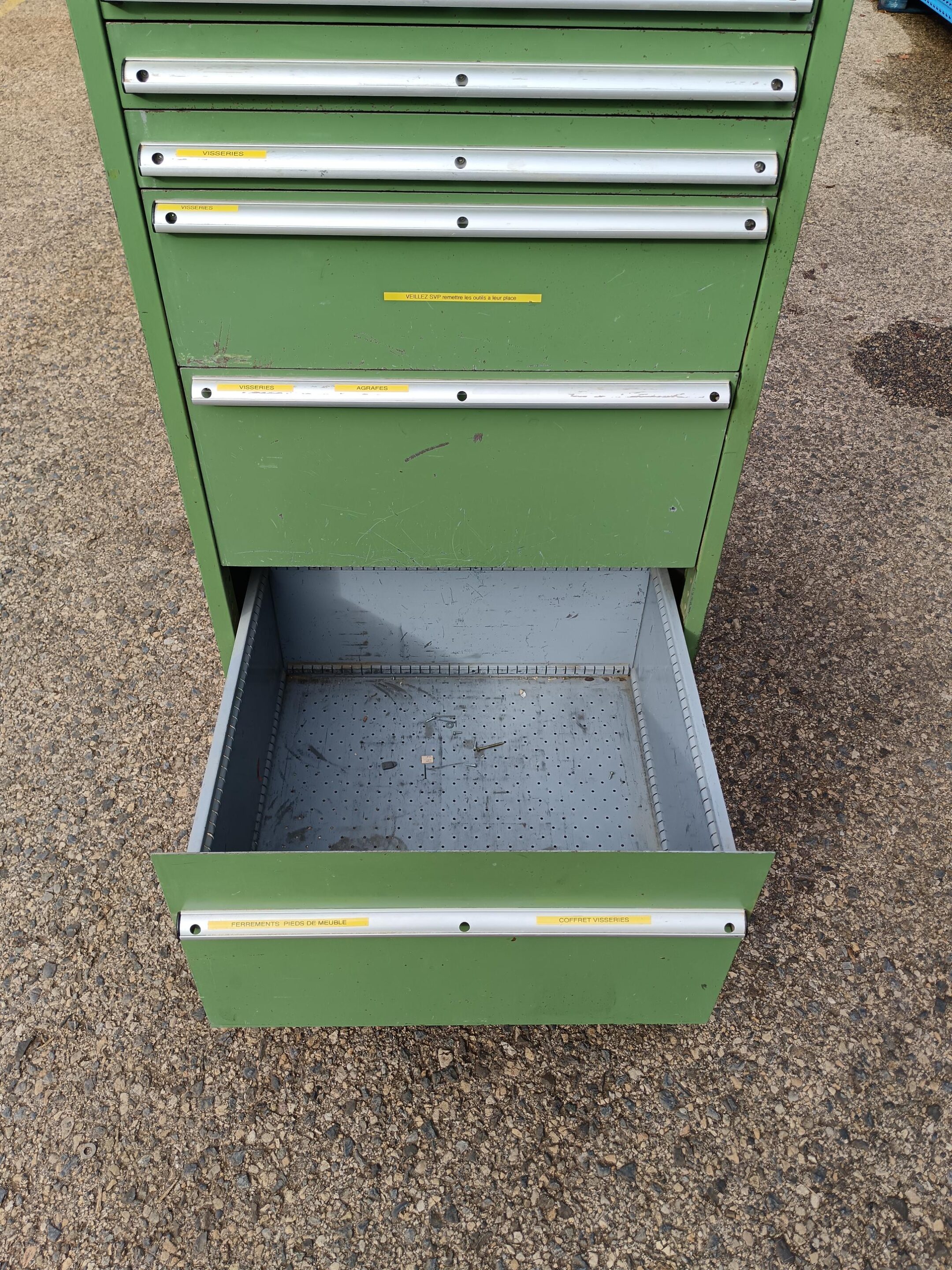 Layette Lista – 10 tiroirs, 71x70x172 cm, vert – occasion – Image 9