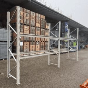 Lot N°15 Rack à palettes Galler – 3 échelles, 8 traverses, 640 cm, charge 3000 kg, occasion