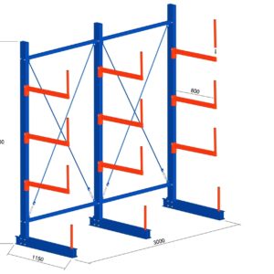 Cantilever - neuf / étagère stockage horizontal / étagère de stockage à bras