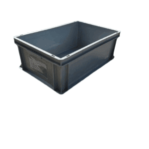 Caisse plastique grise moyenne - occasion