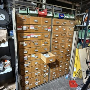Wooden shelf with drawer - second hand