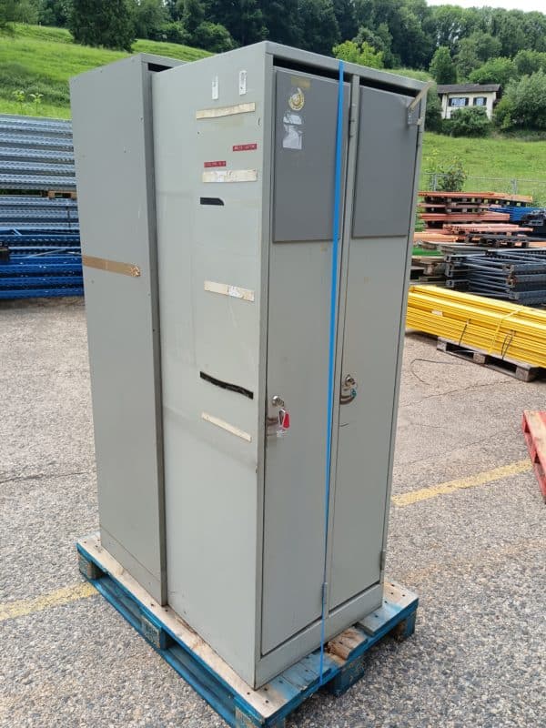 Casier vestiaire industrie métallique gris 2 portes – occasion