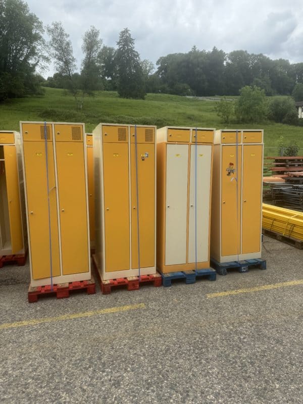 Casier vestiaire Jaune / Blanc 2 portes - occasion – Image 4