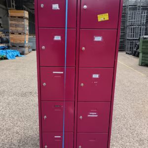Casier Vestiaire Mauve 10 portes - occasion