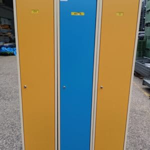 Casier vestiaire Jaune / Blanc 1 porte – occasion