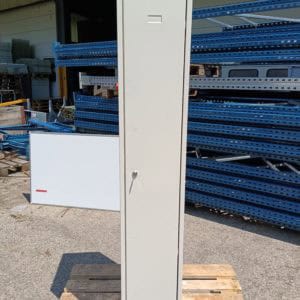 Metallgarderobenschrank in Grau 1 Tür-2
