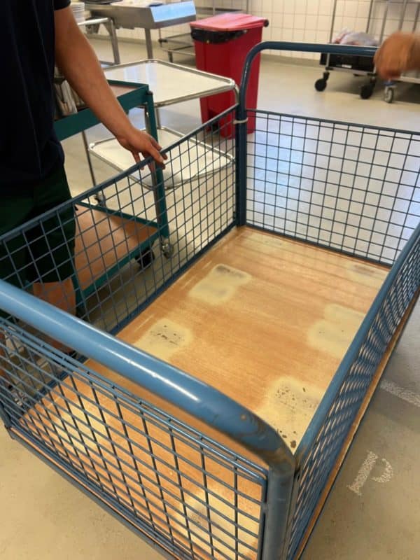 Chariot à plateforme grillagé 4 parois – Occasion