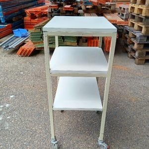 Weißer Wagen 3 Ebenen, Holz