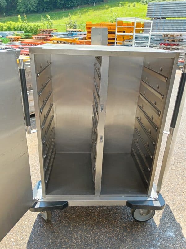Chariot de distribution repas inox 2 portes – 8 niveaux – Occasion