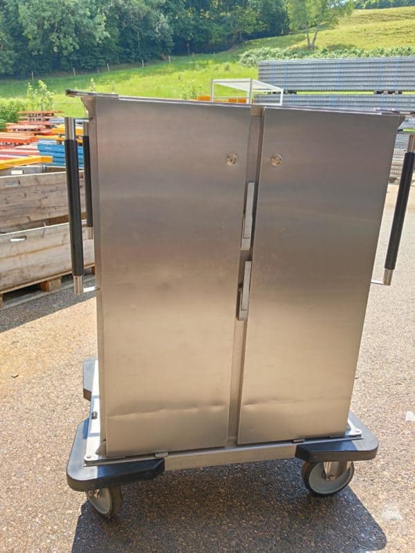 2-door stainless steel food distribution trolley - 8 levels - Second-hand