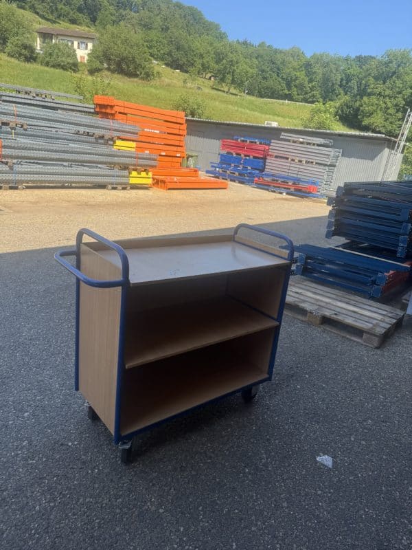 Chariot de services à roulettes en bois et métal 3 niveaux - occasion