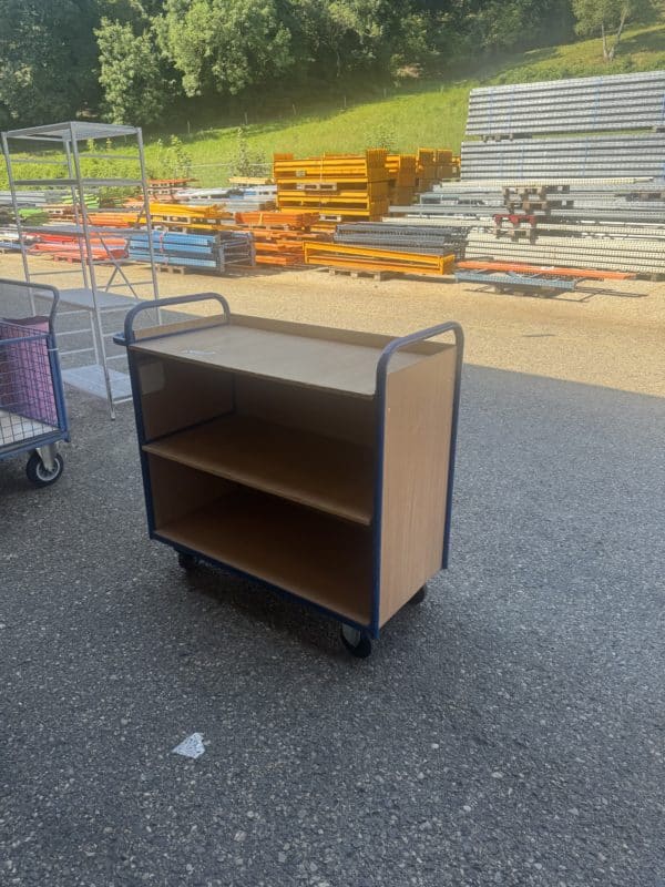 Chariot de services à roulettes en bois et métal 3 niveaux - occasion