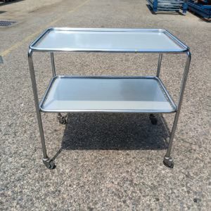 Metal trolley, 2 levels - Grey - Second-hand