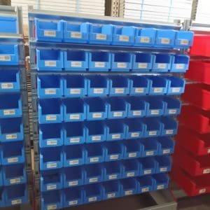 Etalage double bac à bec bleu – occasion