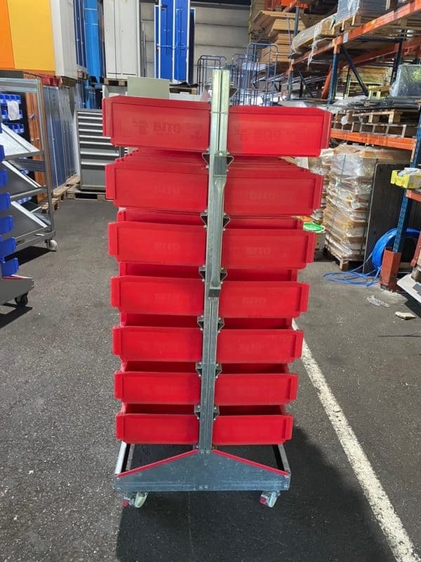 Etalage double bac à bec rouge – occasion