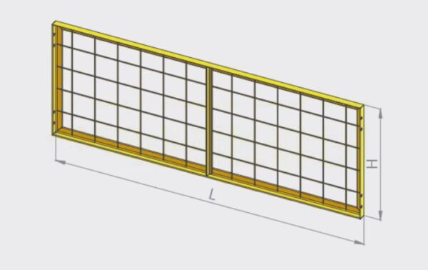 Parois / grilles anti-chutes pour rack à palettes. Disponibles en 1,80 m (180 CHF HT) et 2,70 m (215 CHF HT). Solution robuste et économique pour sécuriser vos entrepôts.