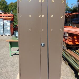 Armoire métallique brune 2 portes – 194,5x95x41,5 cm - Occasion