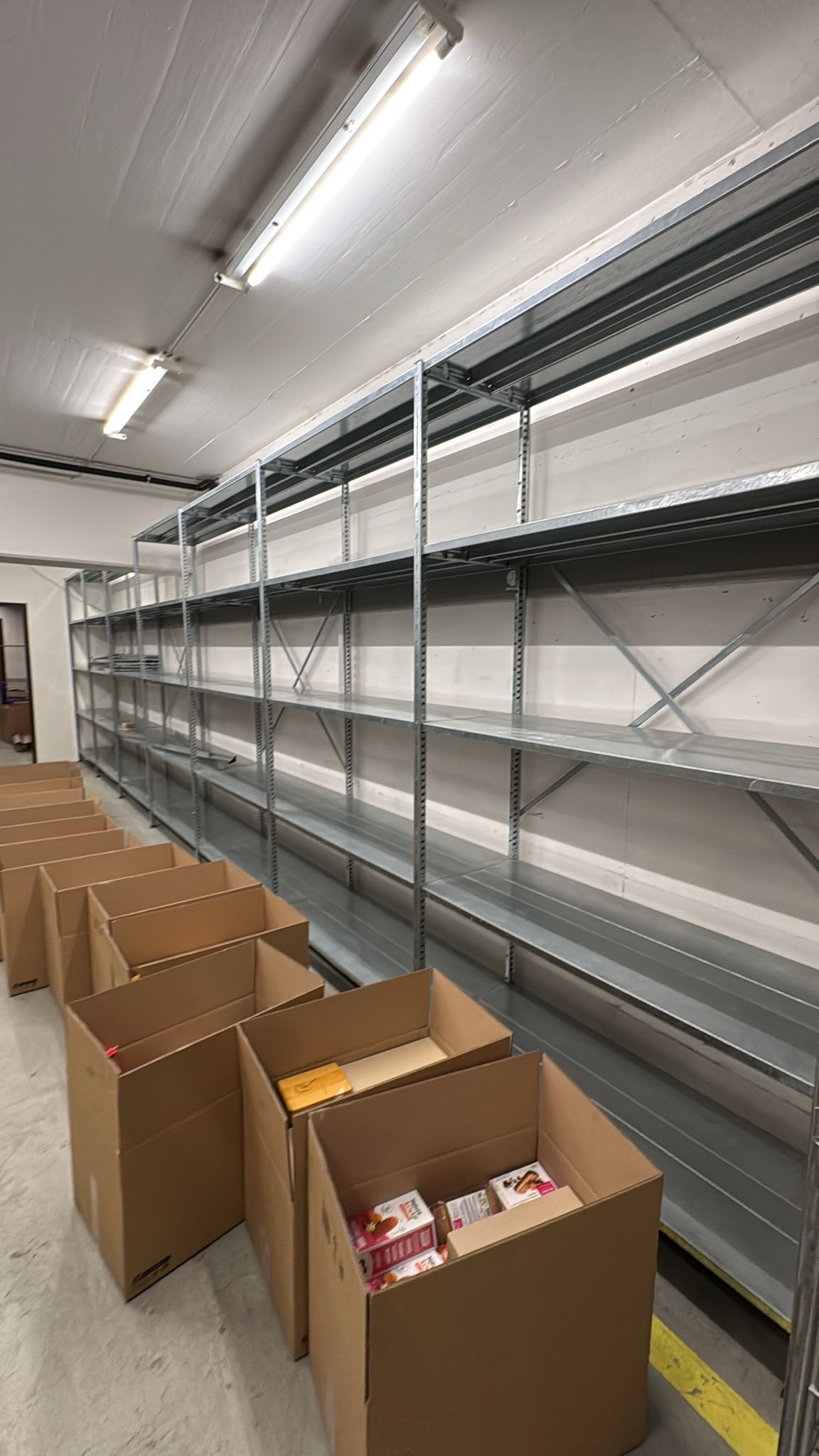 GS grey metal shelf - 5 levels - H250xW128xD50 cm - Second-hand - Image 2