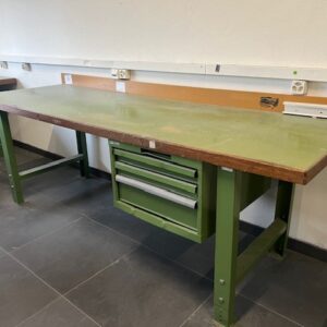 Workbench with hanging drawer unit (optional) - Second-hand
