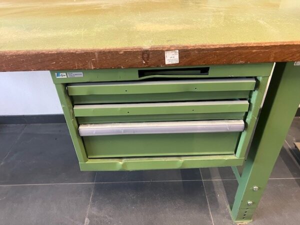 Arbeitstisch / Werkbank mit oder ohne Hängeschubladenschrank - Gebraucht – Bild 3