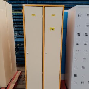 Garderobenspind weiß und gelb