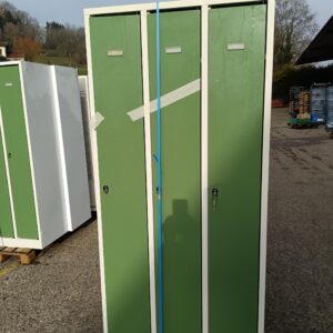 Casier vestiaire métallique 3 portes vert
