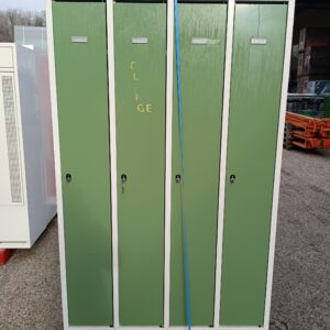 Casier vestiaire métallique vert 4 portes