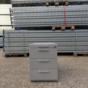 Grauer Schreibtischcontainer aus Metall – 81 x 41 x 57 cm – Gebraucht
