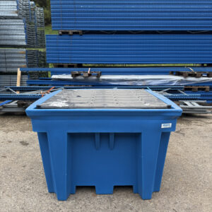 DENIOS blue 1,100-litre spill tray – Second-hand – 143x143x96